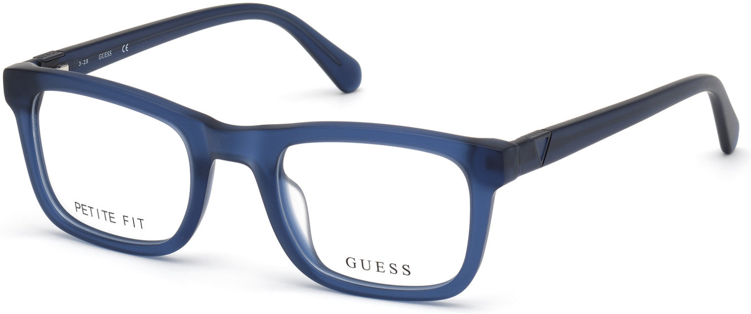 Guess GU50002 Square Eyeglasses 091-091 - Matte Blue