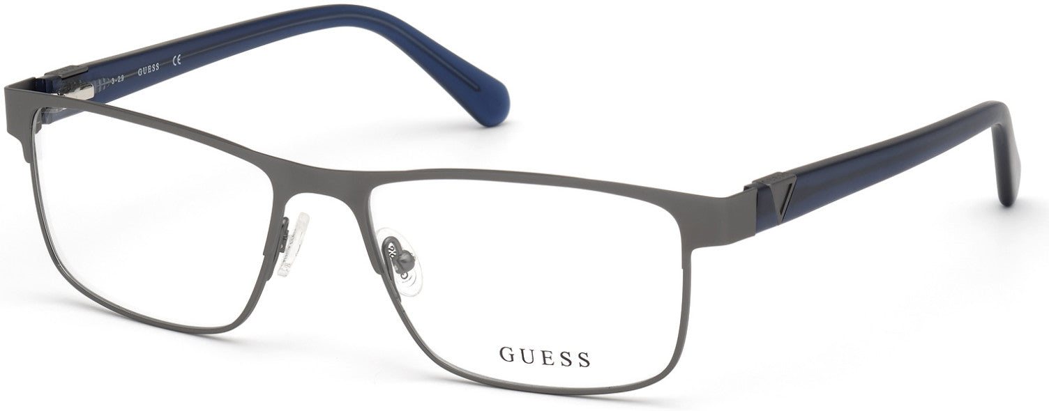 Guess GU50003 Rectangular Eyeglasses 009-009 - Matte Gunmetal