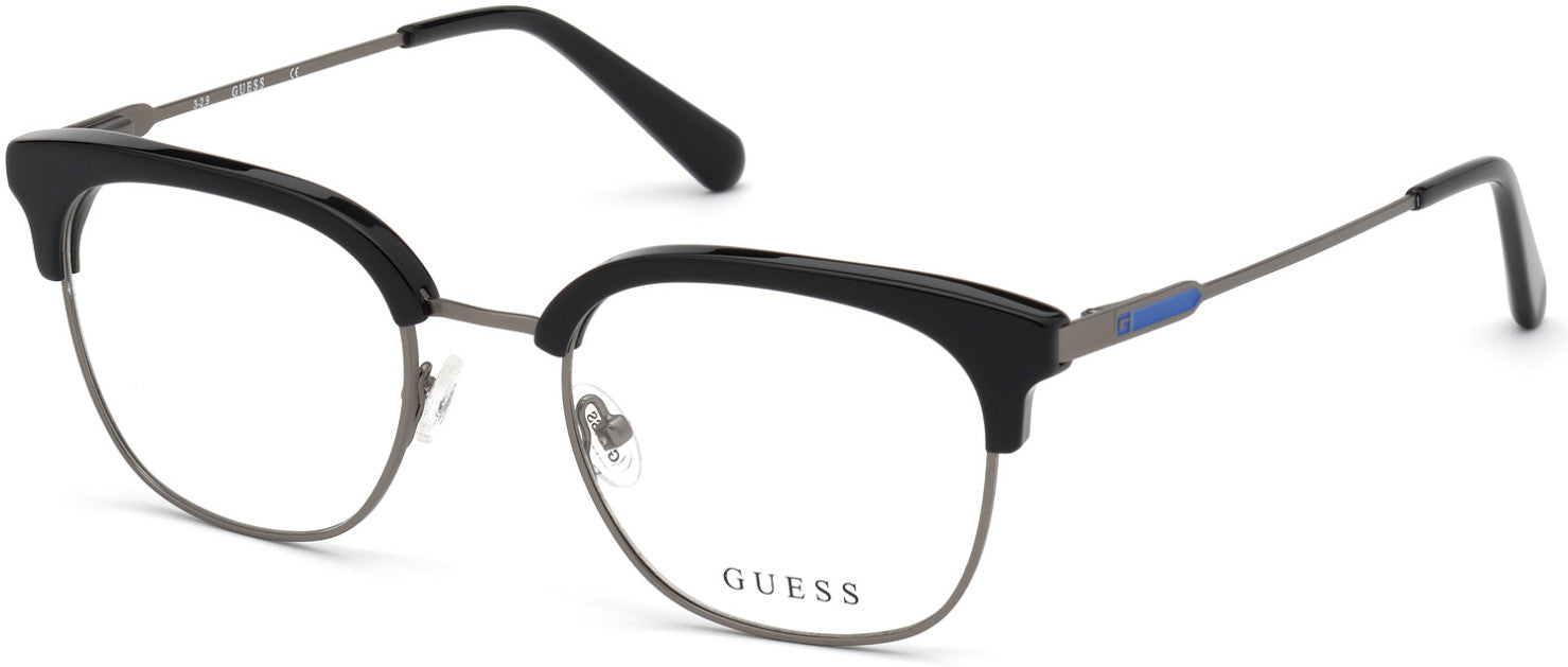 Guess GU50006 Browline Eyeglasses 001-001 - Shiny Black
