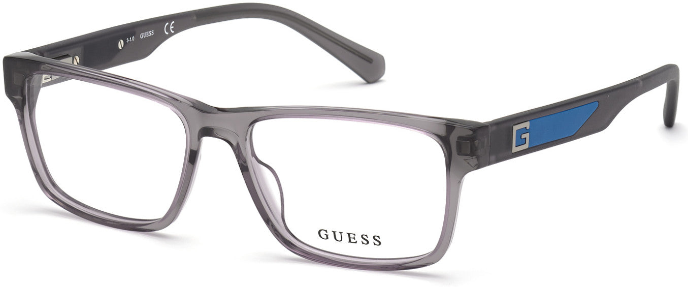 Guess GU50018 Rectangular Eyeglasses 020-020 - Grey