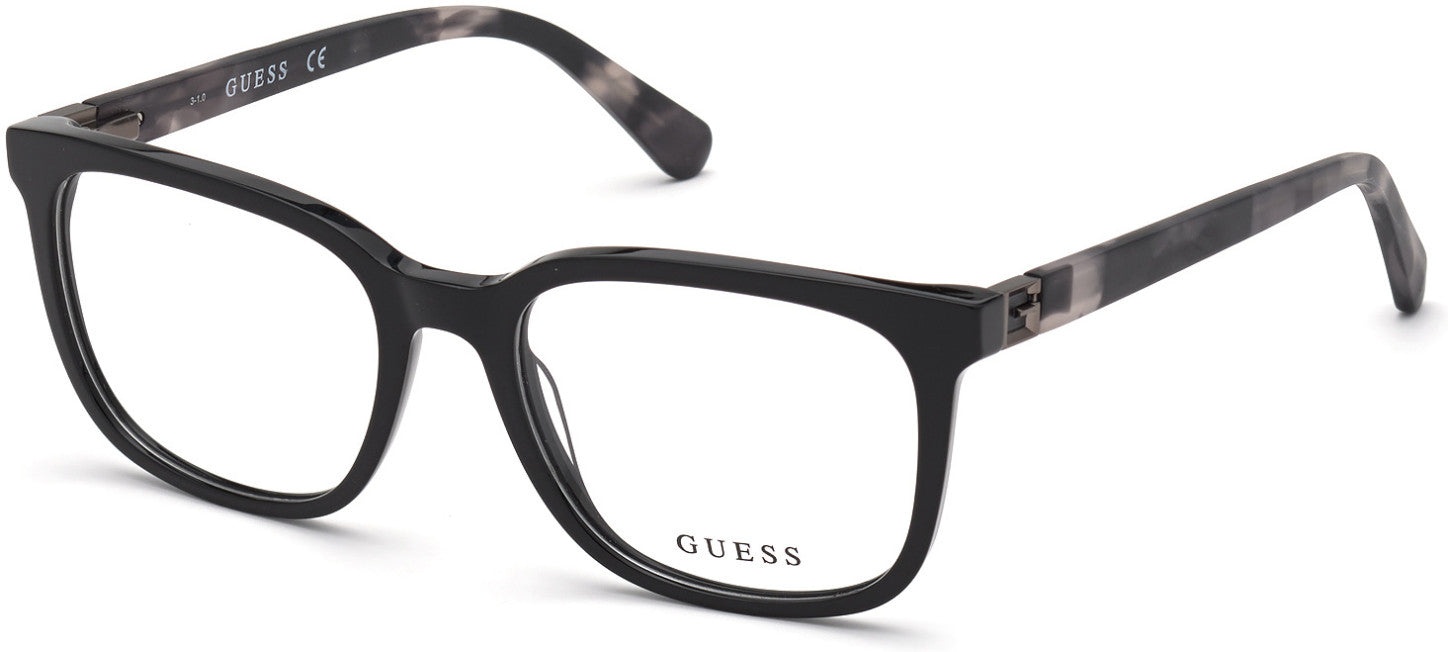 Guess GU50021 Square Eyeglasses 001-001 - Shiny Black