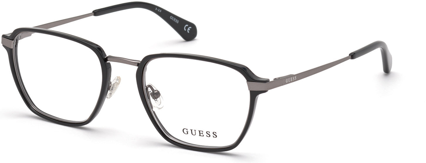 Guess GU50041 Square Eyeglasses 001-001 - Shiny Black