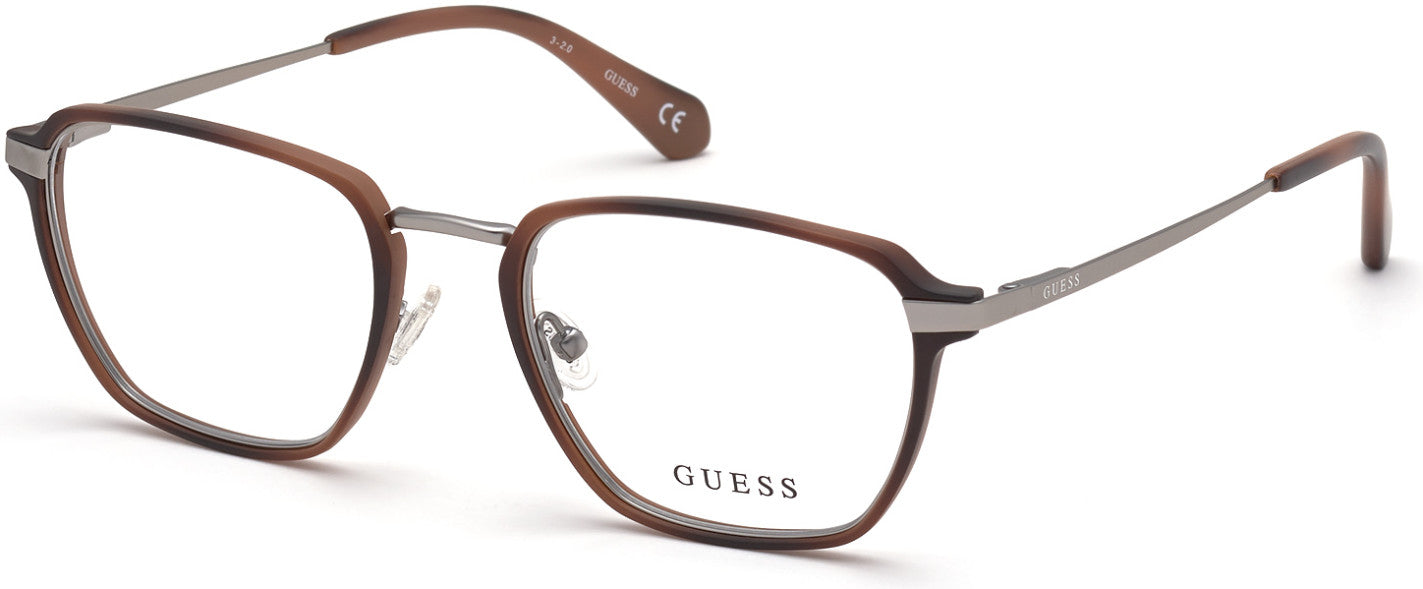 Guess GU50041 Square Eyeglasses 053-053 - Blonde Havana
