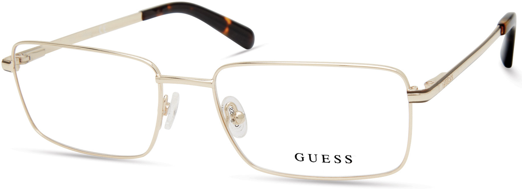Guess GU50042 Rectangular Eyeglasses 032-032 - Pale Gold
