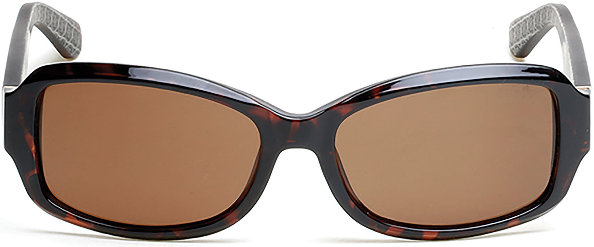 Guess GU7410 Rectangular Sunglasses 52E-52E - Dark Havana / Brown