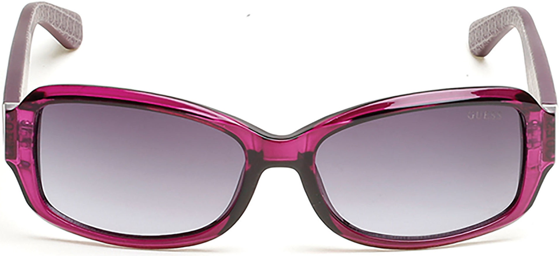 Guess GU7410 Rectangular Sunglasses 69B-69B - Shiny Bordeaux / Gradient Smoke