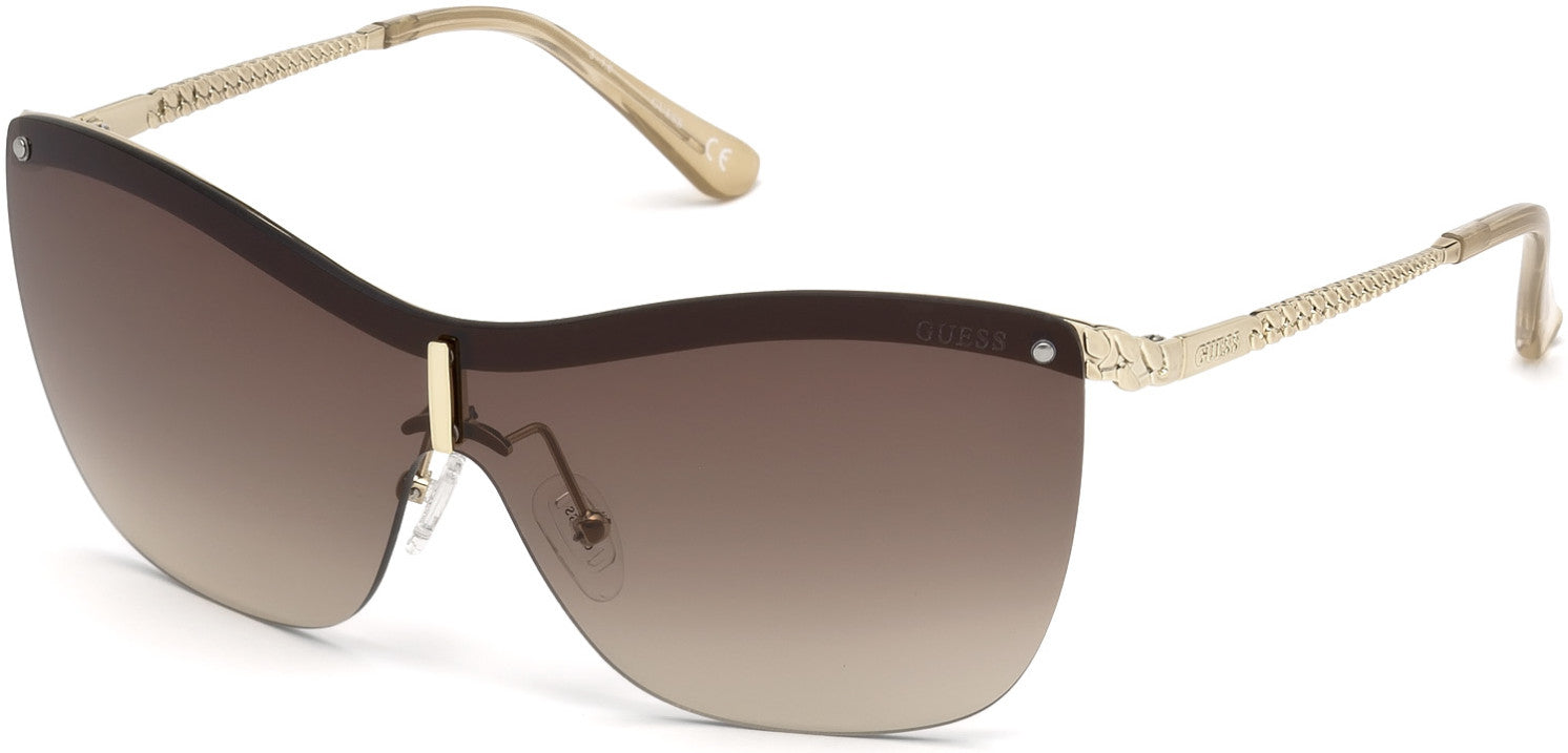 Guess GU7471 Butterfly Sunglasses 32F-32F - Gold / Gradient Brown