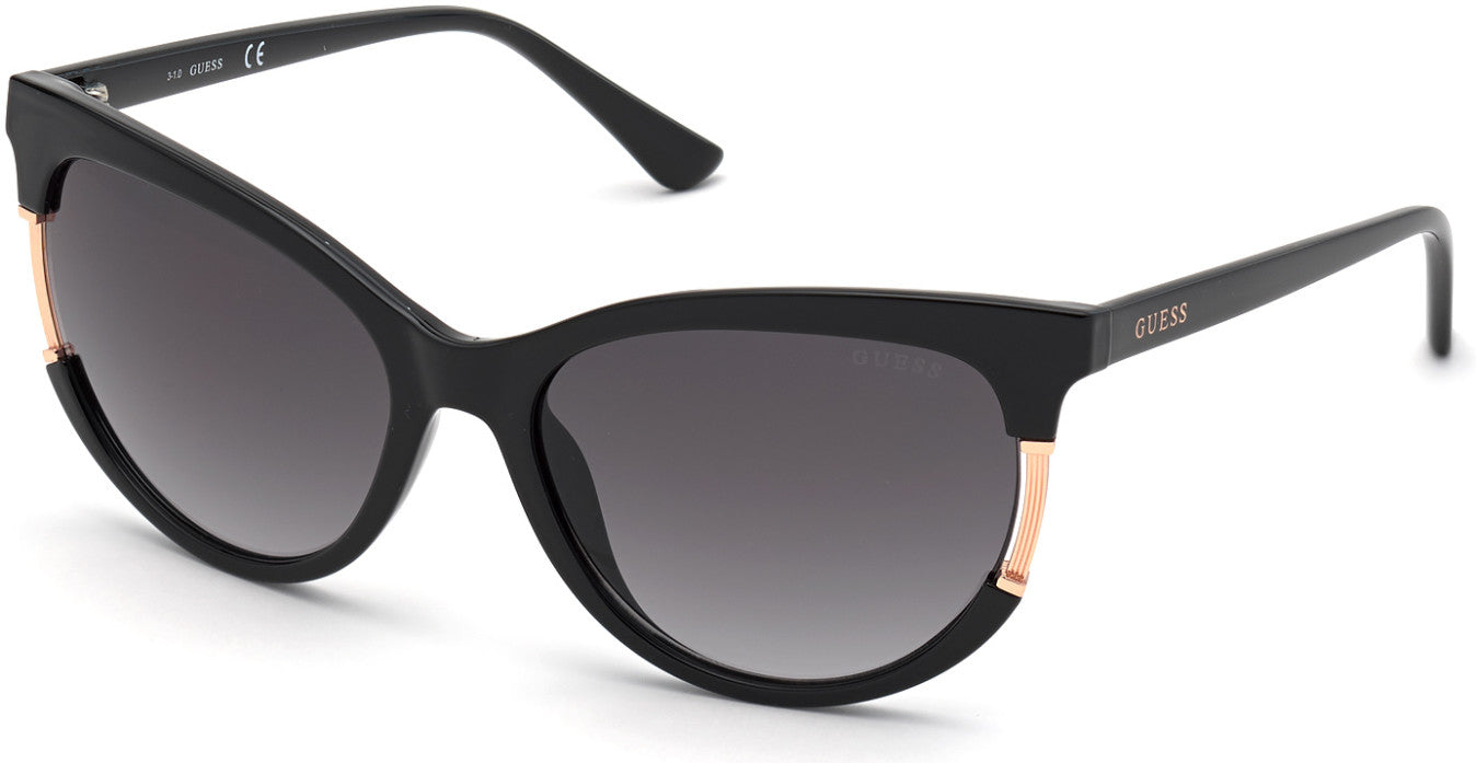 Guess GU7725 Cat Sunglasses 05B-05B - Black / Gradient Smoke