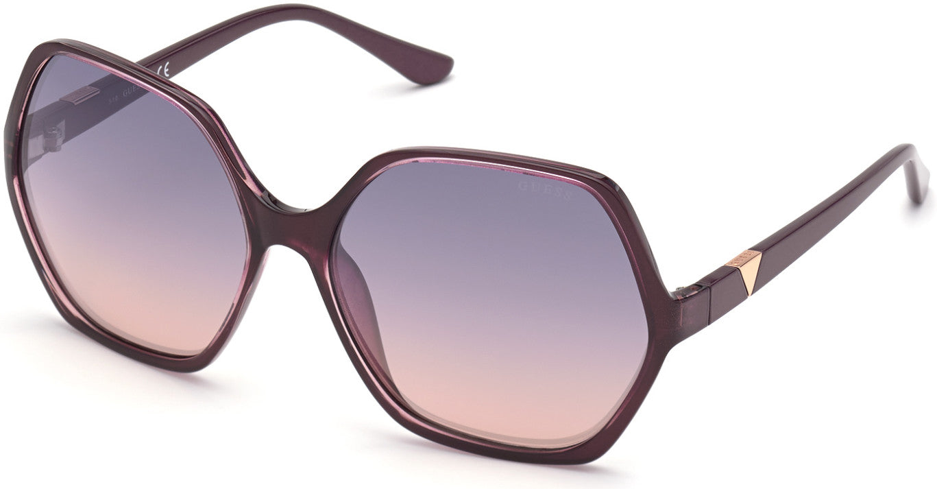Guess GU7747 Geometric Sunglasses 83Z-83Z - Violet / Gradient Or Mirror Violet