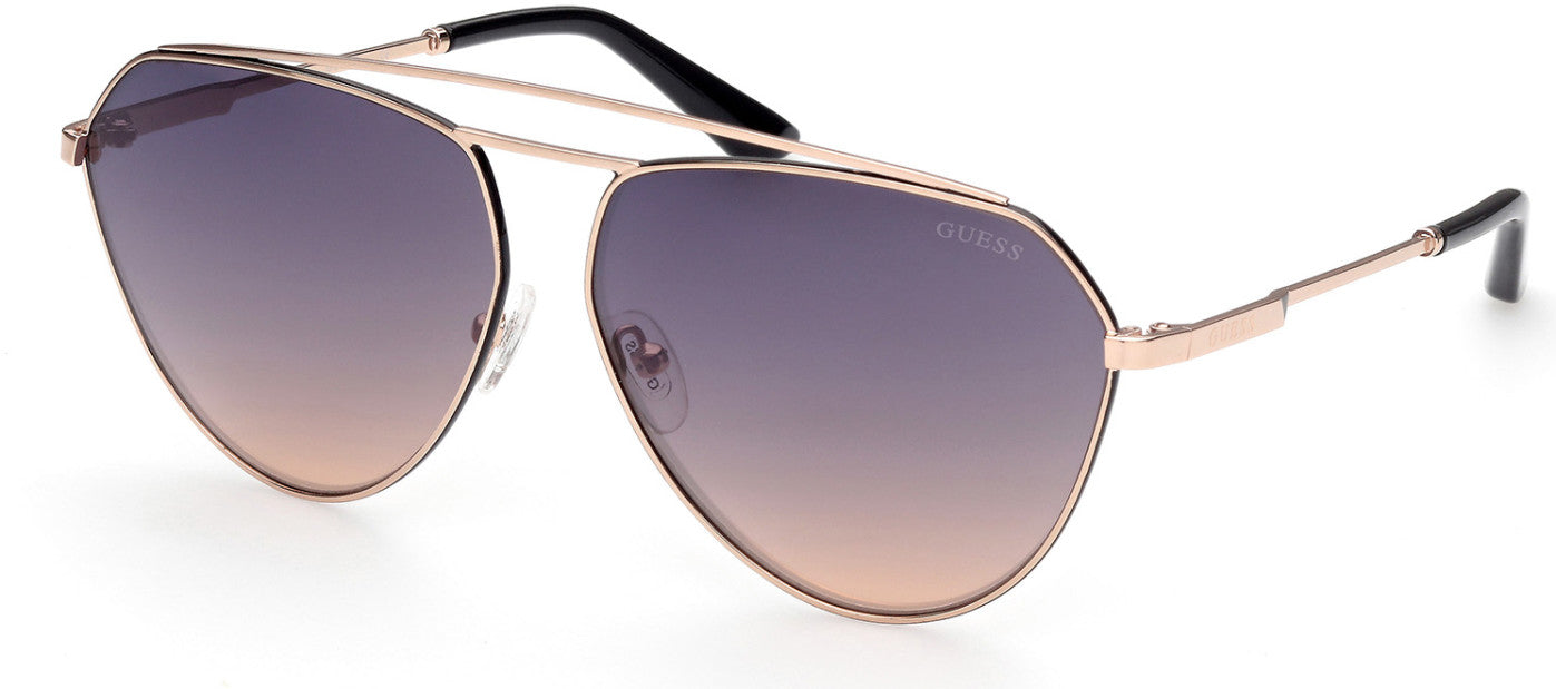 Guess GU7783 Pilot Sunglasses 28Z-28Z - Shiny Rose Gold / Gradient