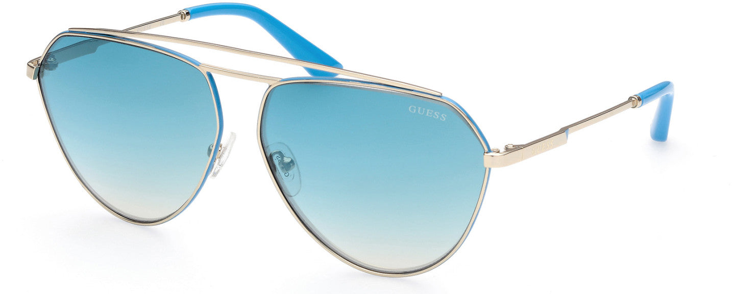 Guess GU7783 Pilot Sunglasses 32W-32W - Gold / Gradient Blue