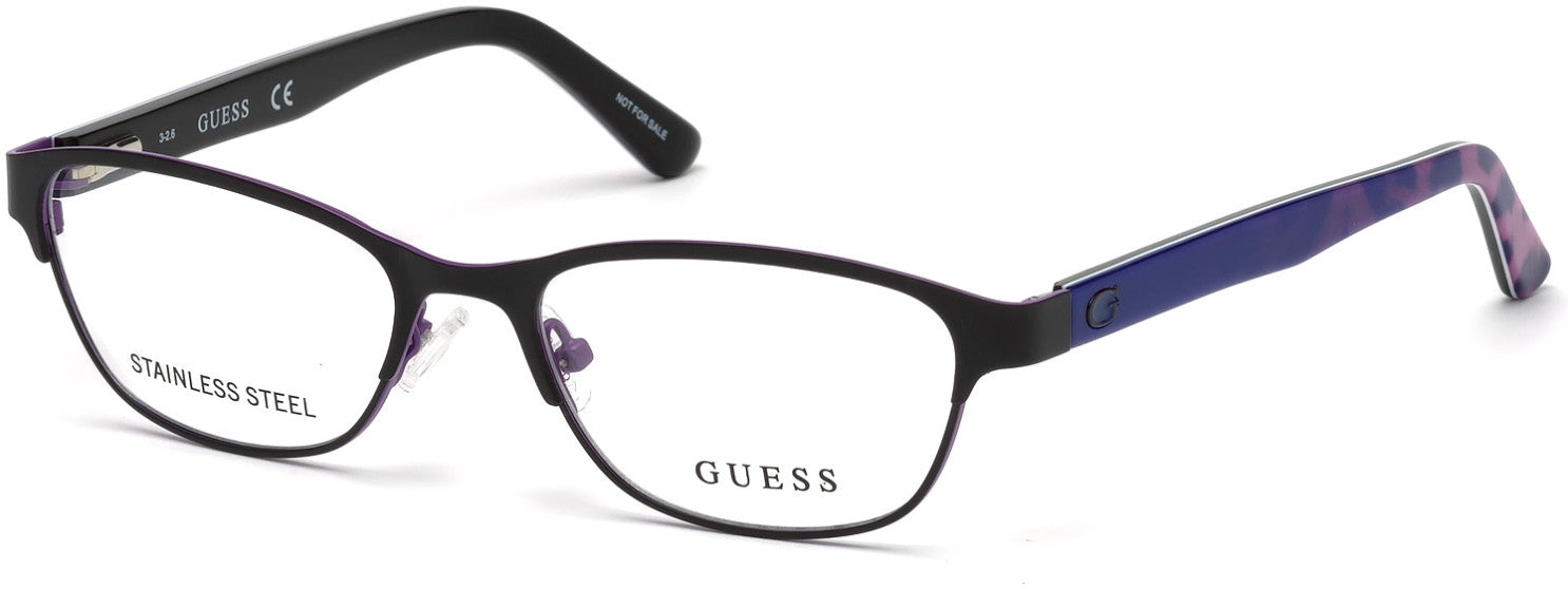 Guess GU9170 Geometric Eyeglasses 002-002 - Matte Black