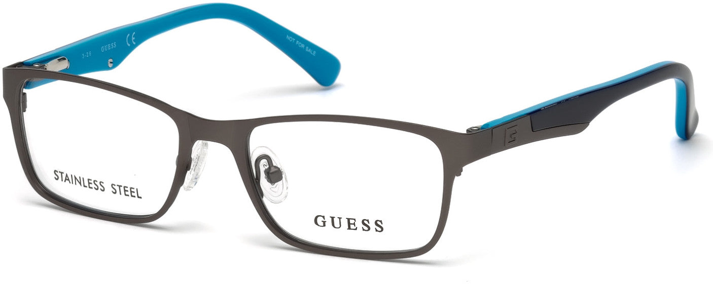 Guess GU9173 Rectangular Eyeglasses 009-009 - Matte Gunmetal