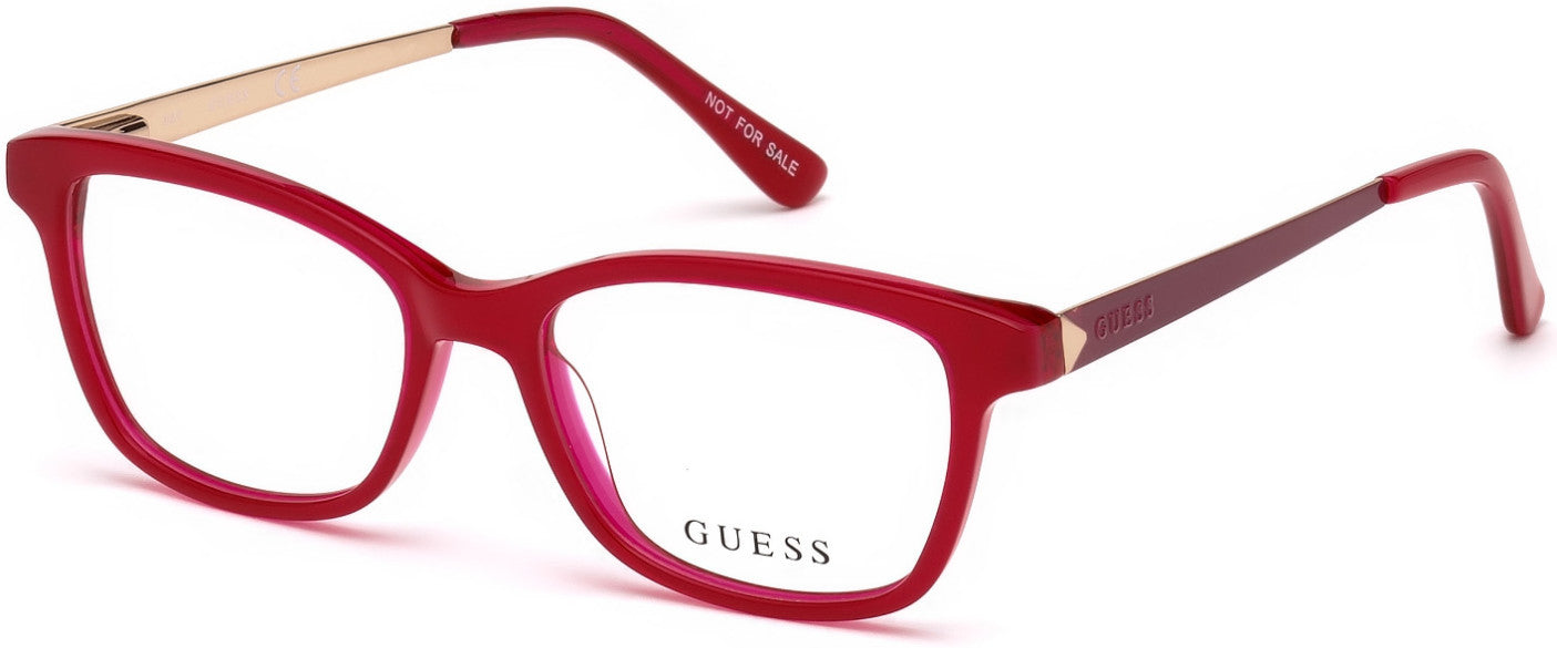 Guess GU9177 Rectangular Eyeglasses 074-074 - Pink 