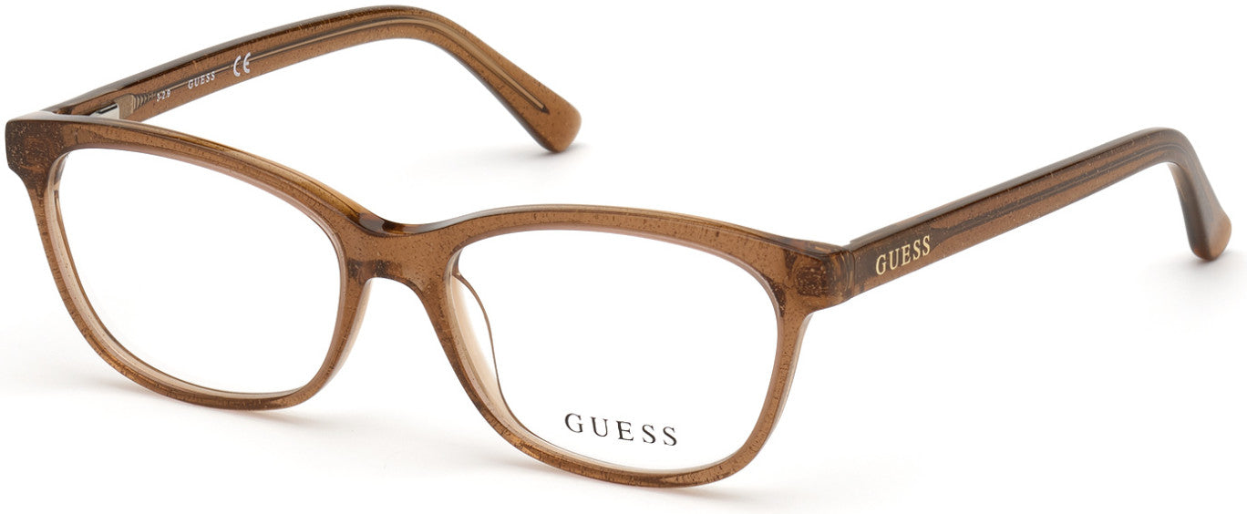 Guess GU9191 Rectangular Eyeglasses 047-047 - Light Brown