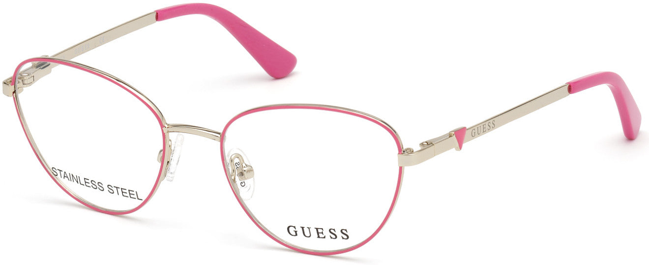 Guess GU9193 Cat Eyeglasses 072-072 - Shiny Pink
