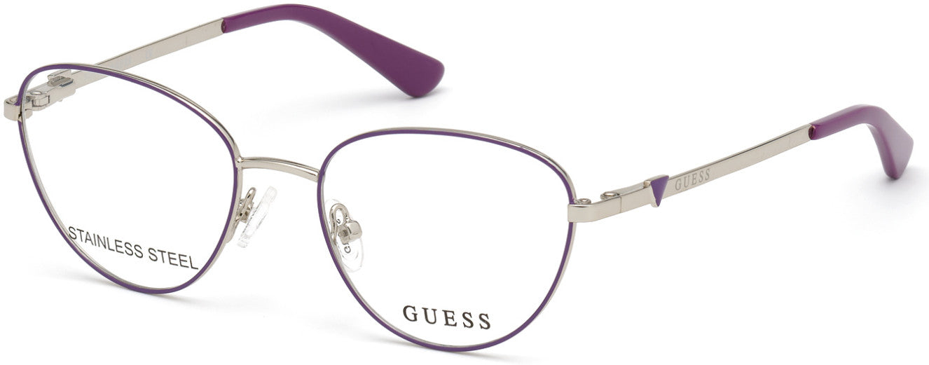 Guess GU9193 Cat Eyeglasses 081-081 - Shiny Violet