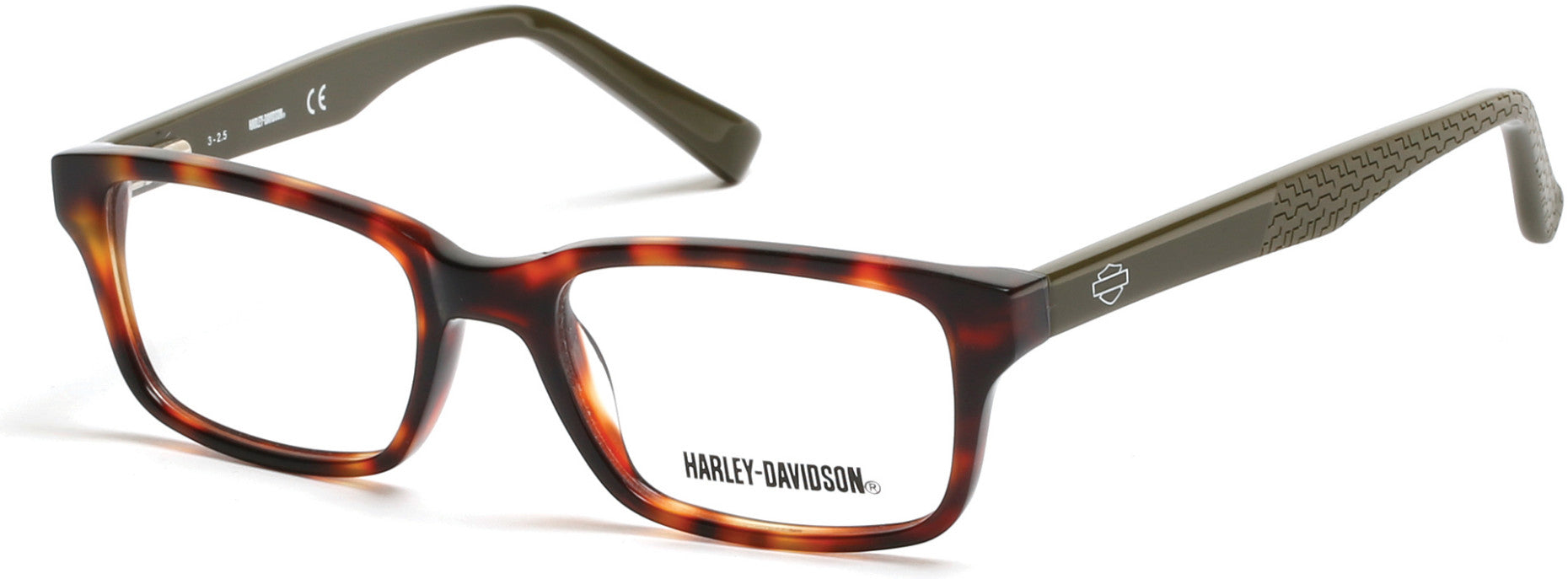 Harley-Davidson HD0122T Geometric Eyeglasses 052-052 - Dark Havana