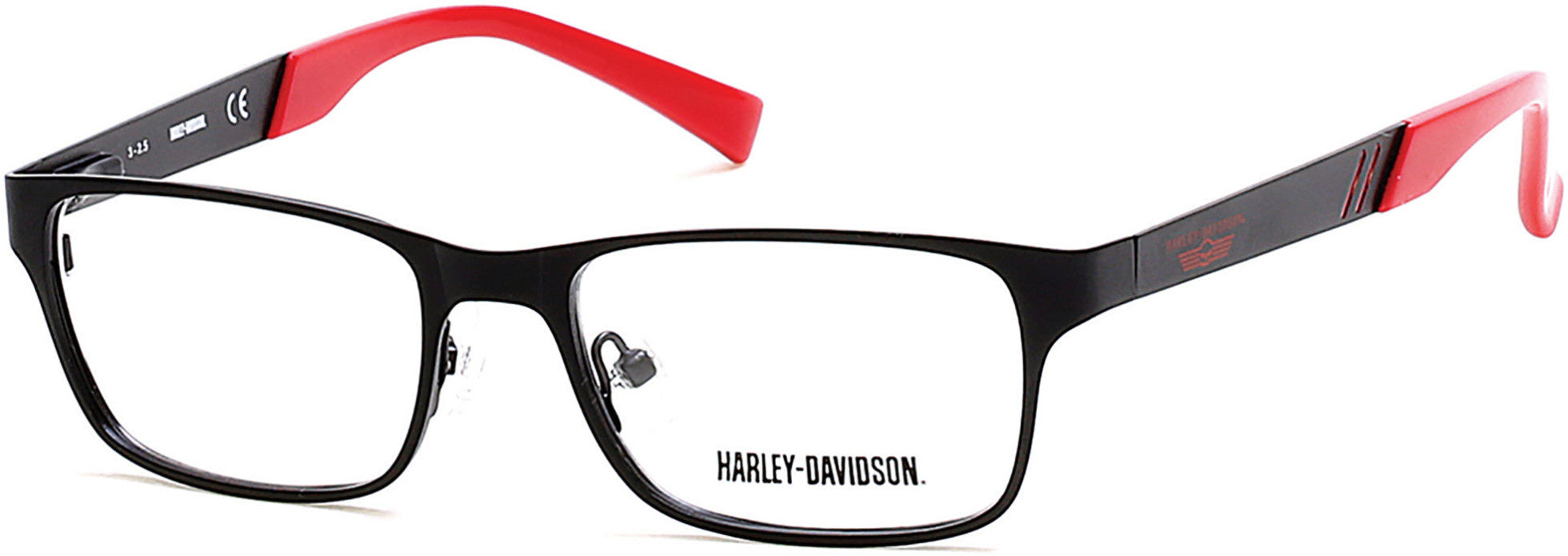 Harley-Davidson HD0125T Geometric Eyeglasses 002-002 - Matte Black