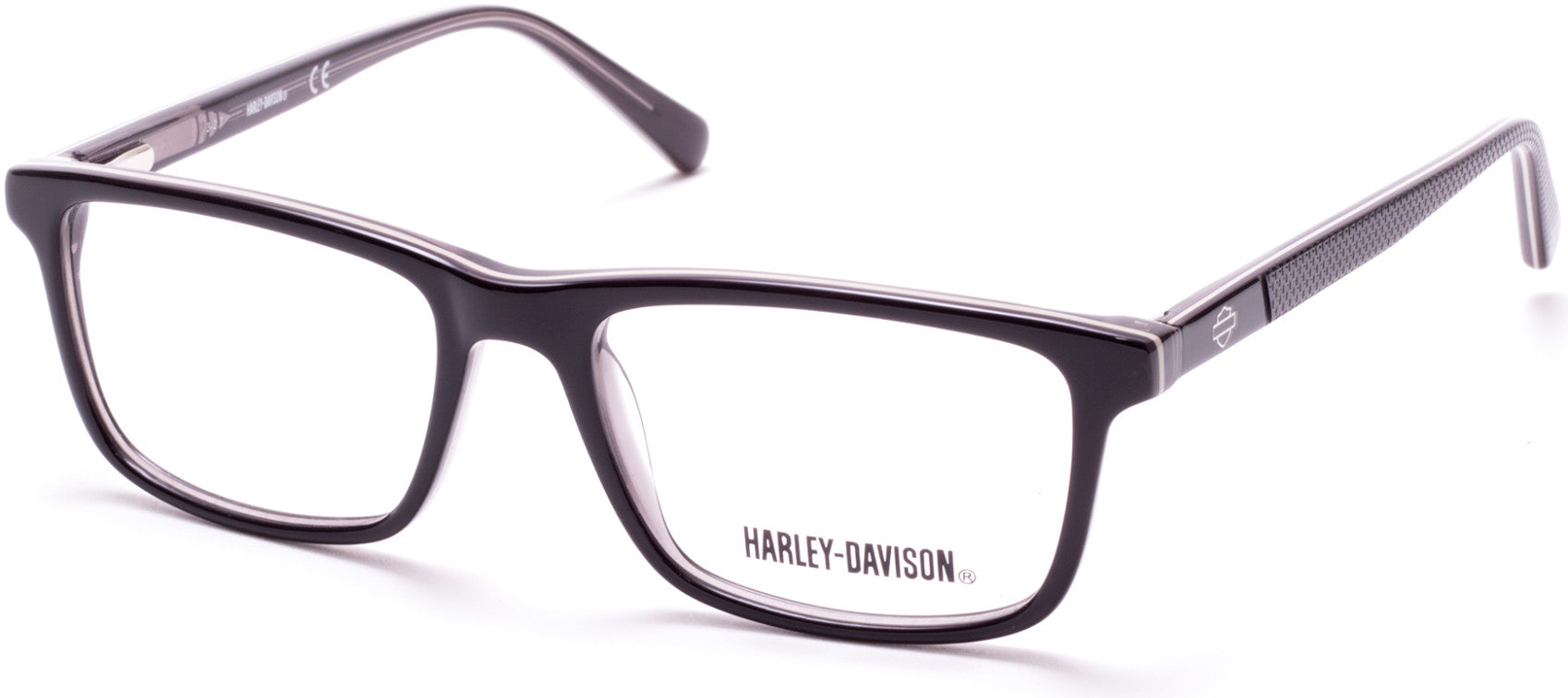 Harley-Davidson HD0133T Geometric Eyeglasses 001-001 - Shiny Black