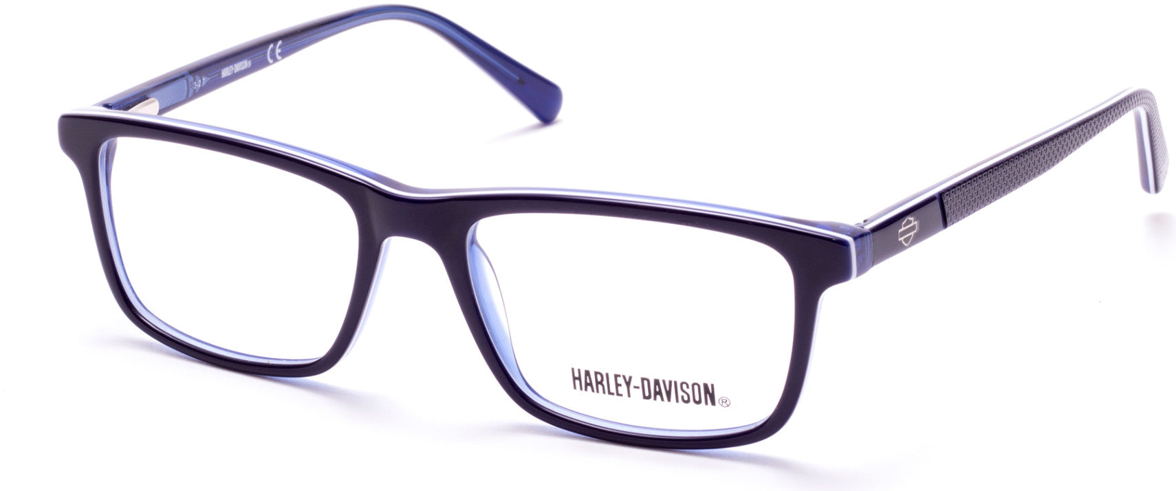 Harley-Davidson HD0133T Geometric Eyeglasses 090-090 - Shiny Blue