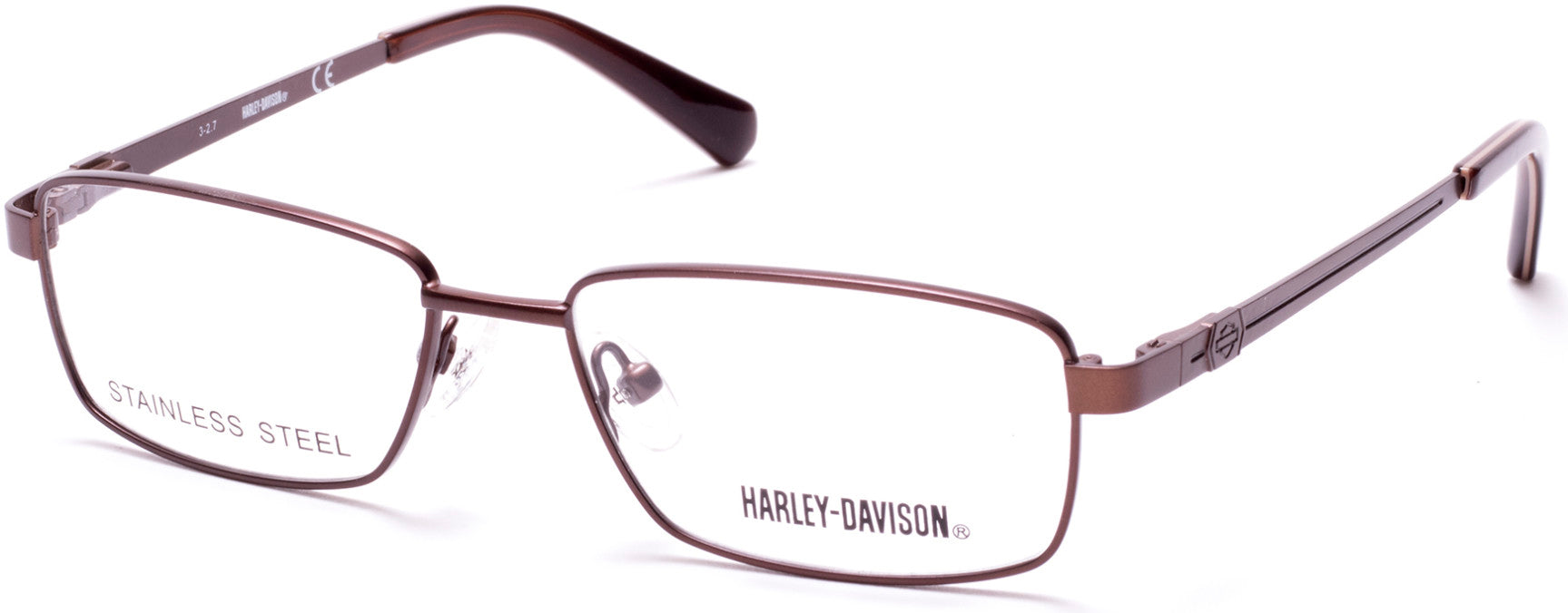 Harley-Davidson HD0134T Geometric Eyeglasses 049-049 - Matte Dark Brown