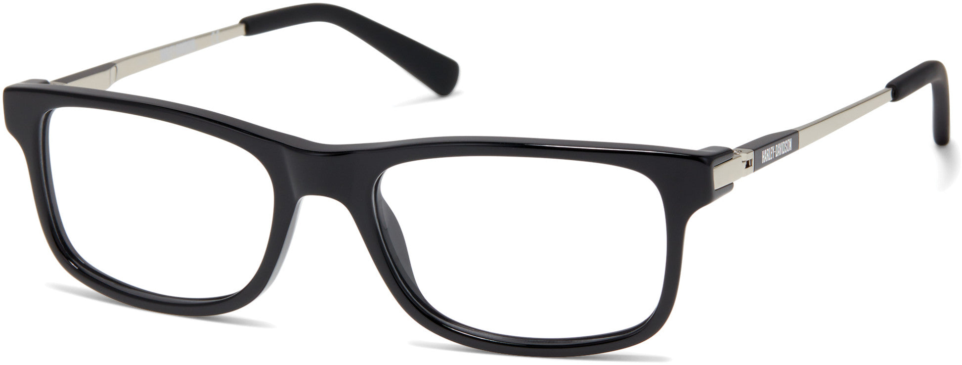 Harley-Davidson HD0143T Rectangular Eyeglasses 001-001 - Shiny Black