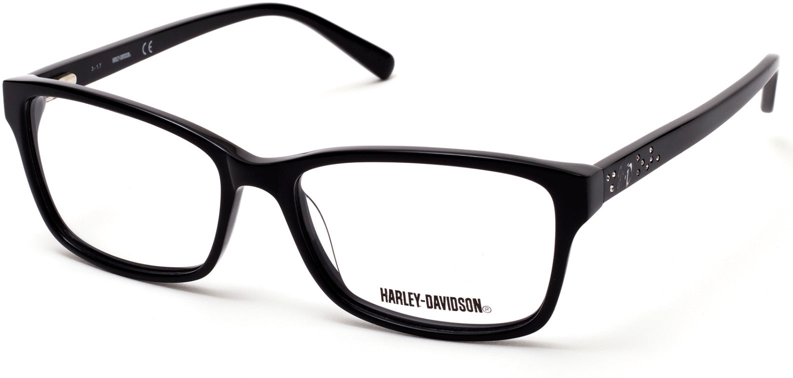 Harley-Davidson HD0544 Geometric Eyeglasses 001-001 - Shiny Black