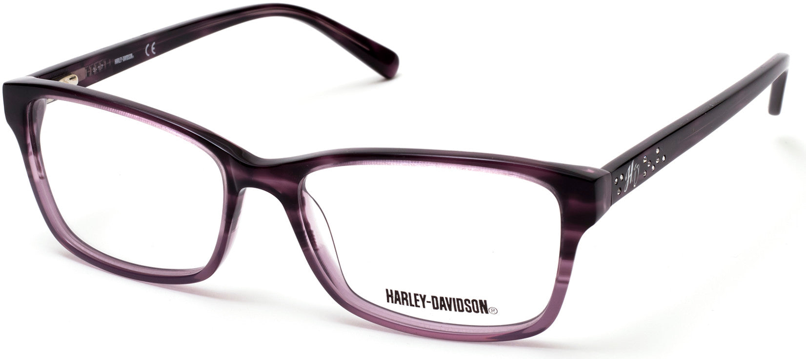 Harley-Davidson HD0544 Geometric Eyeglasses 064-064 - Coloured Horn