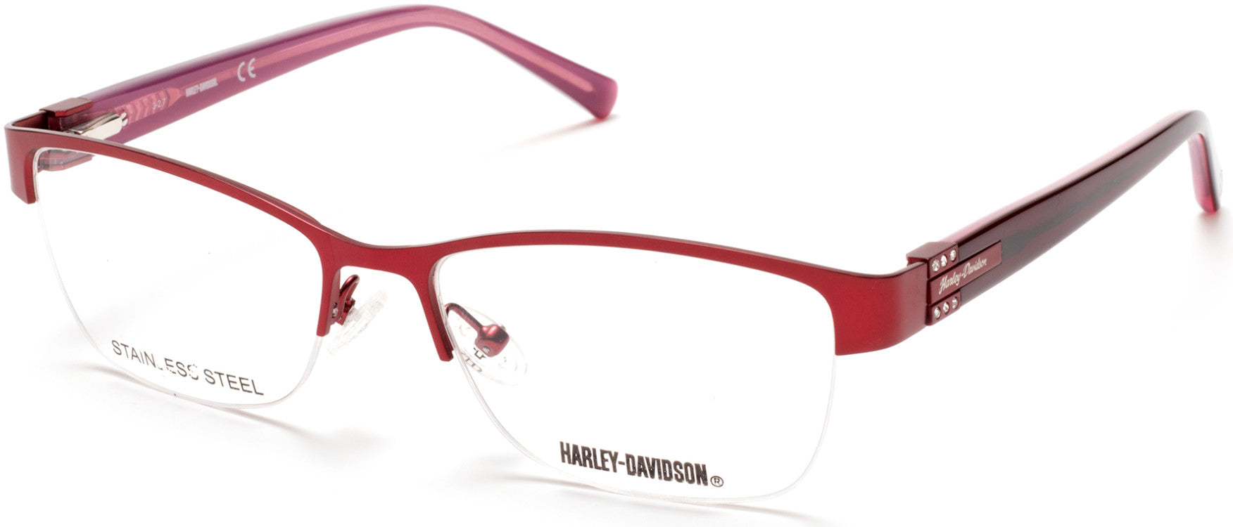 Harley-Davidson HD0545 Butterfly Eyeglasses 070-070 - Matte Bordeaux