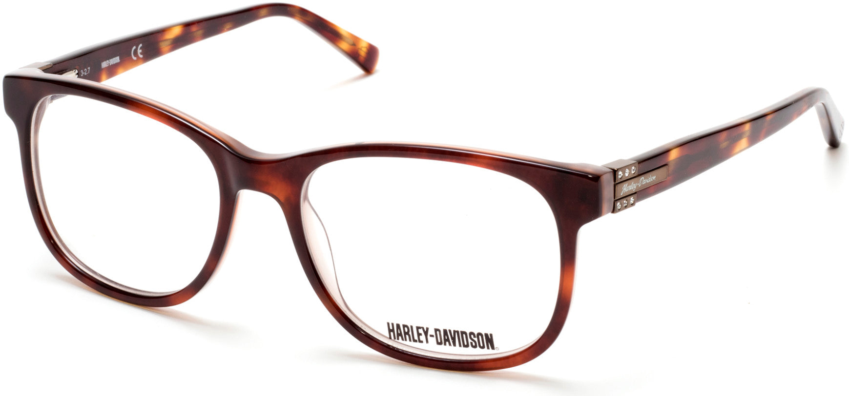 Harley-Davidson HD0546 Geometric Eyeglasses 052-052 - Dark Havana