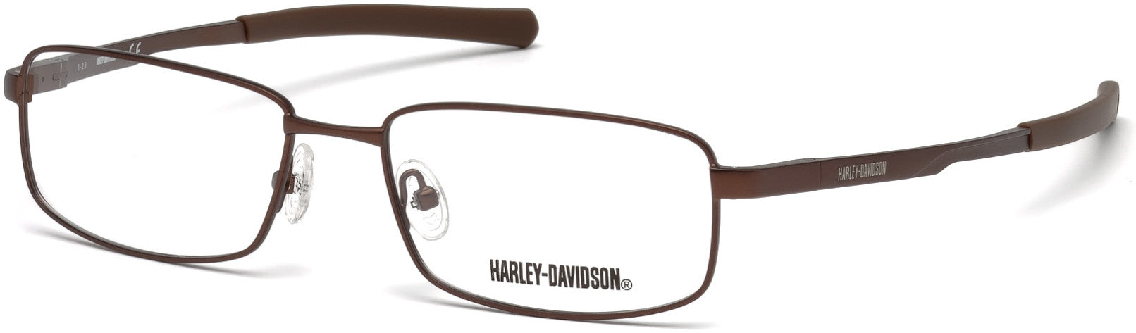 Harley-Davidson HD0754 Geometric Eyeglasses 049-049 - Matte Dark Brown