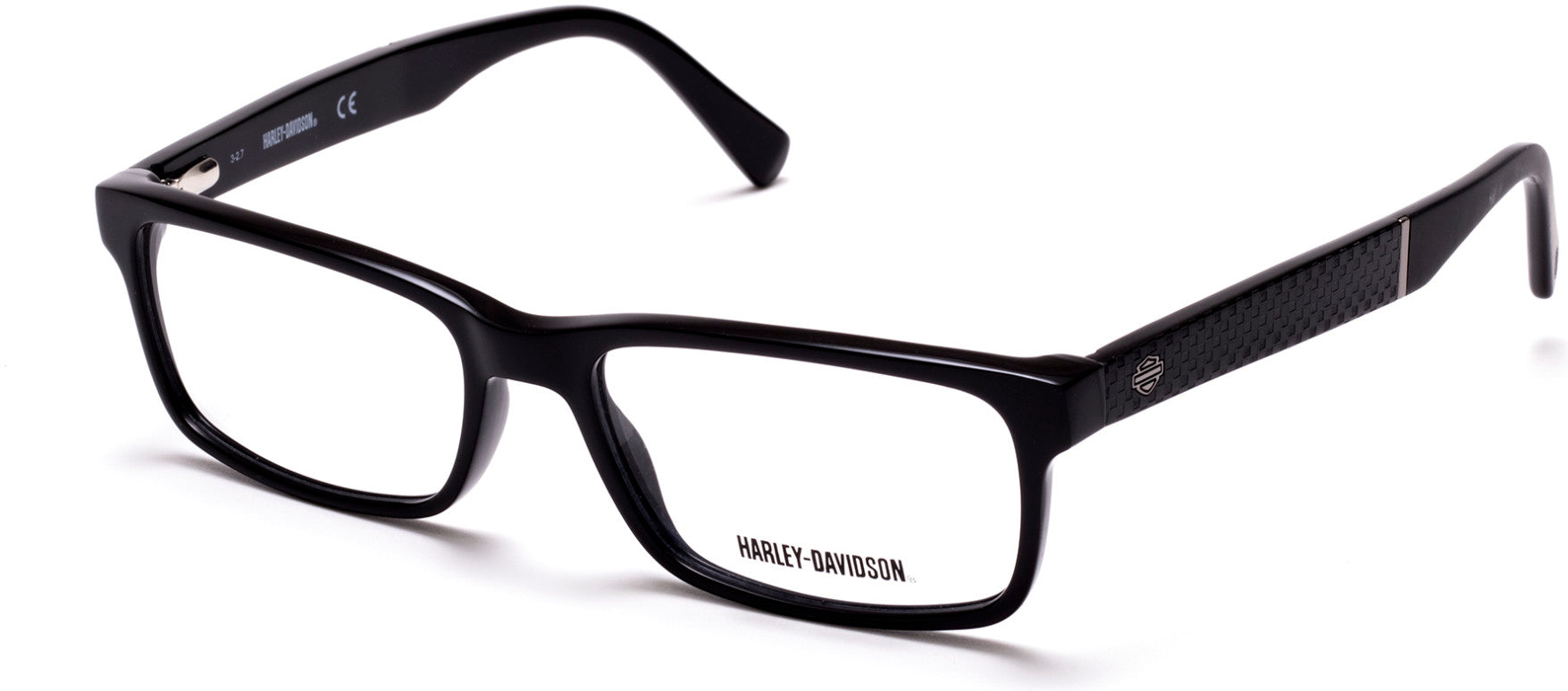 Harley-Davidson HD0774 Geometric Eyeglasses 001-001 - Shiny Black