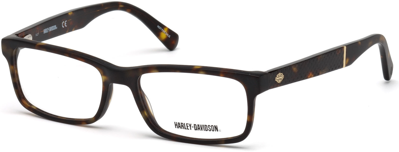 Harley-Davidson HD0774 Geometric Eyeglasses 052-052 - Dark Havana