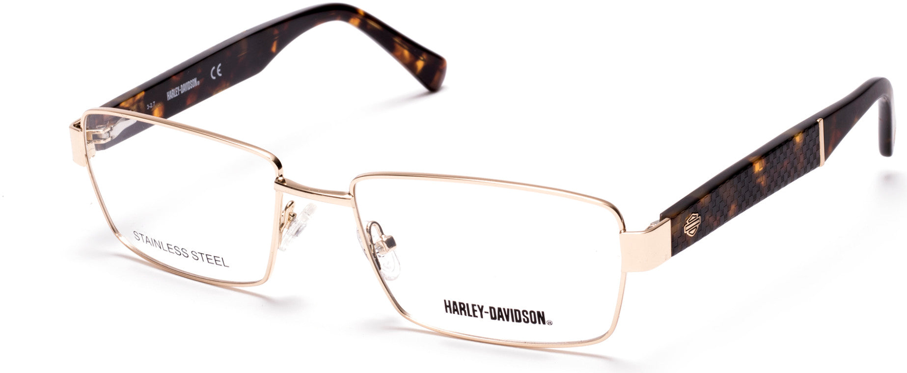 Harley-Davidson HD0776 Geometric Eyeglasses 032-032 - Pale Gold