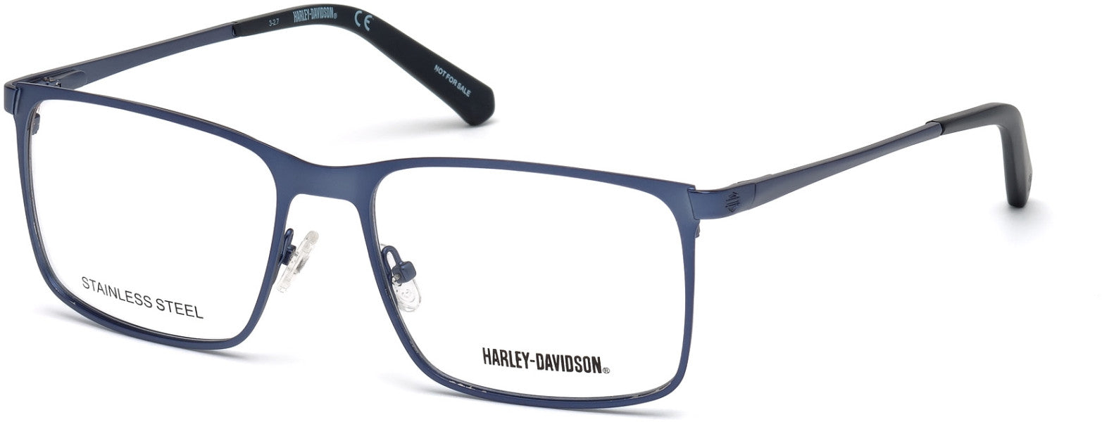 Harley-Davidson HD0777 Geometric Eyeglasses 091-091 - Matte Blue