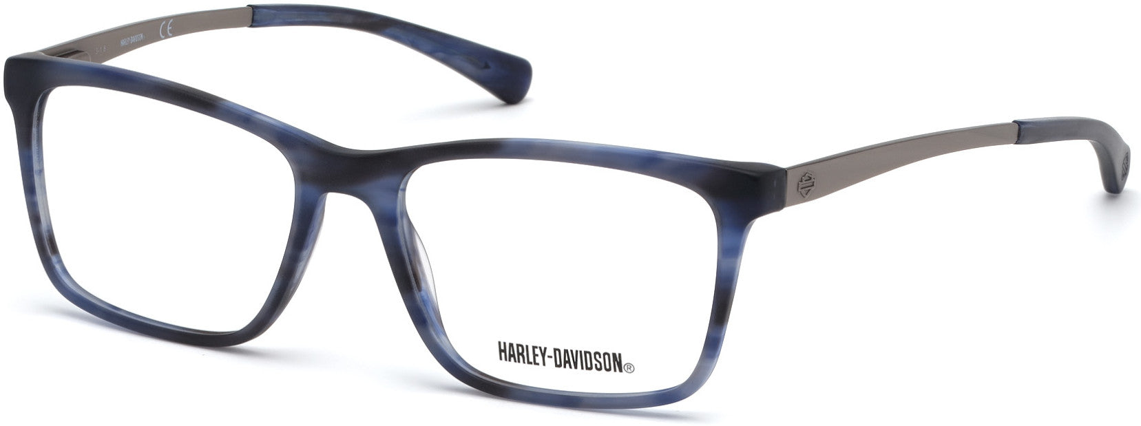 Harley-Davidson HD0779 Geometric Eyeglasses 064-064 - Coloured Horn