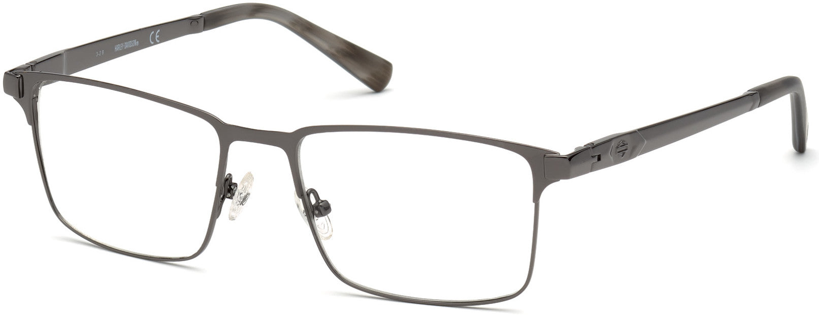 Harley-Davidson HD0786 Geometric Eyeglasses 032-008 - Shiny Gunmetal