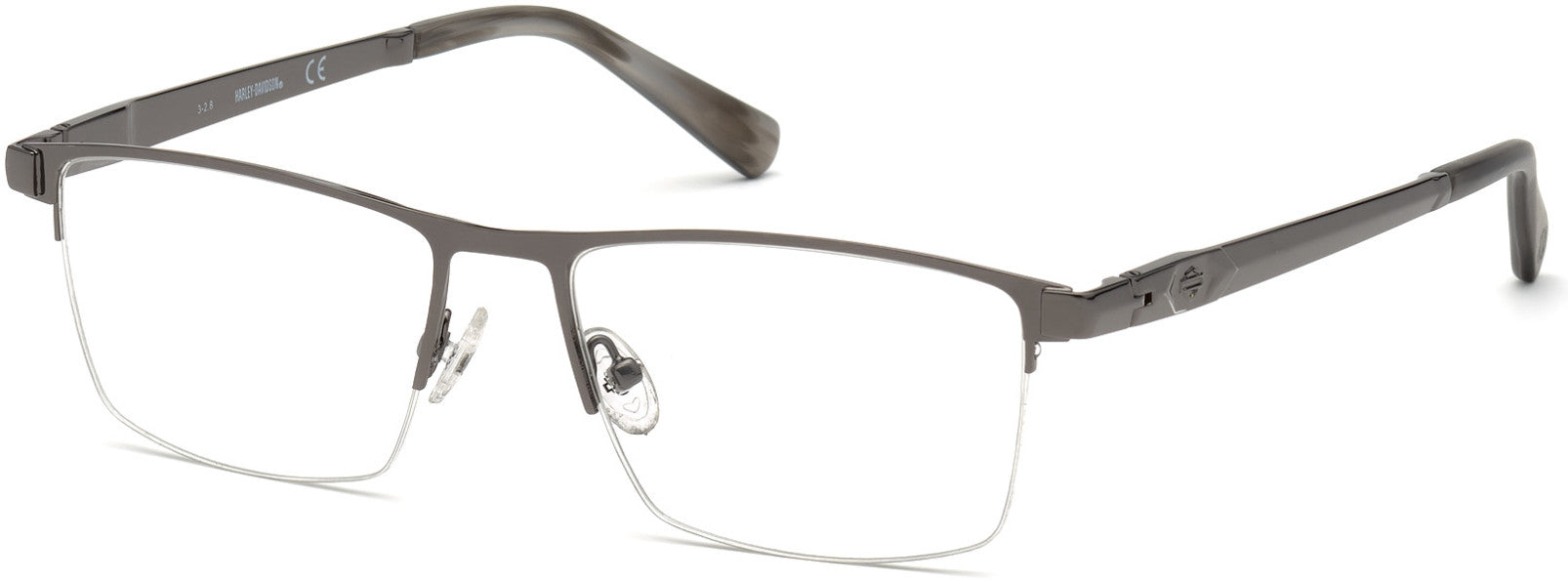 Harley-Davidson HD0787 Geometric Eyeglasses 008-008 - Shiny Gunmetal