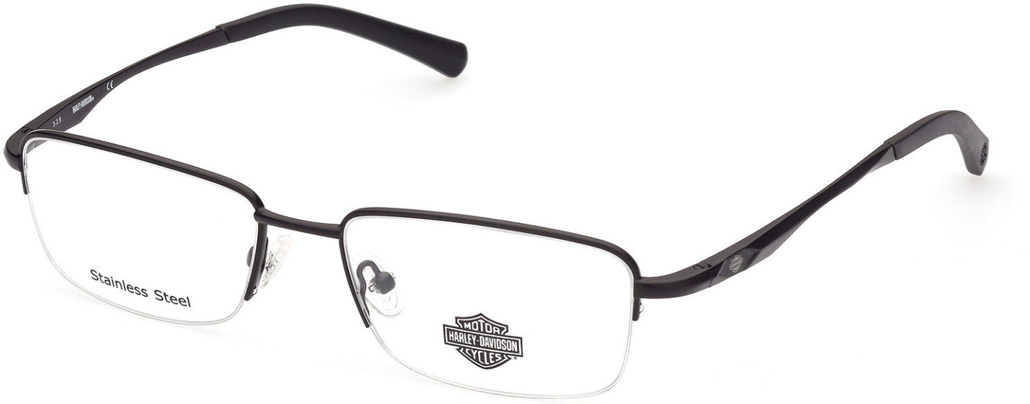 Harley-Davidson HD0820 Rectangular Eyeglasses 002-002 - Matte Black