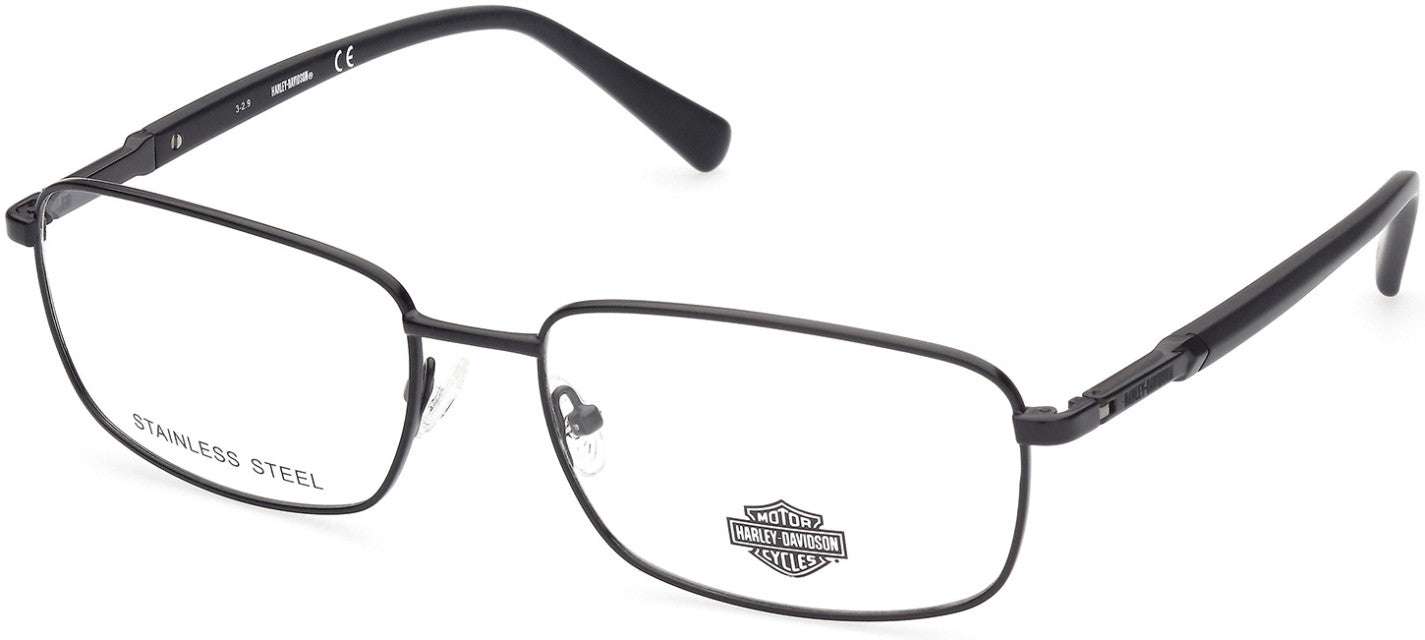 Harley-Davidson HD0826 Rectangular Eyeglasses 002-002 - Matte Black