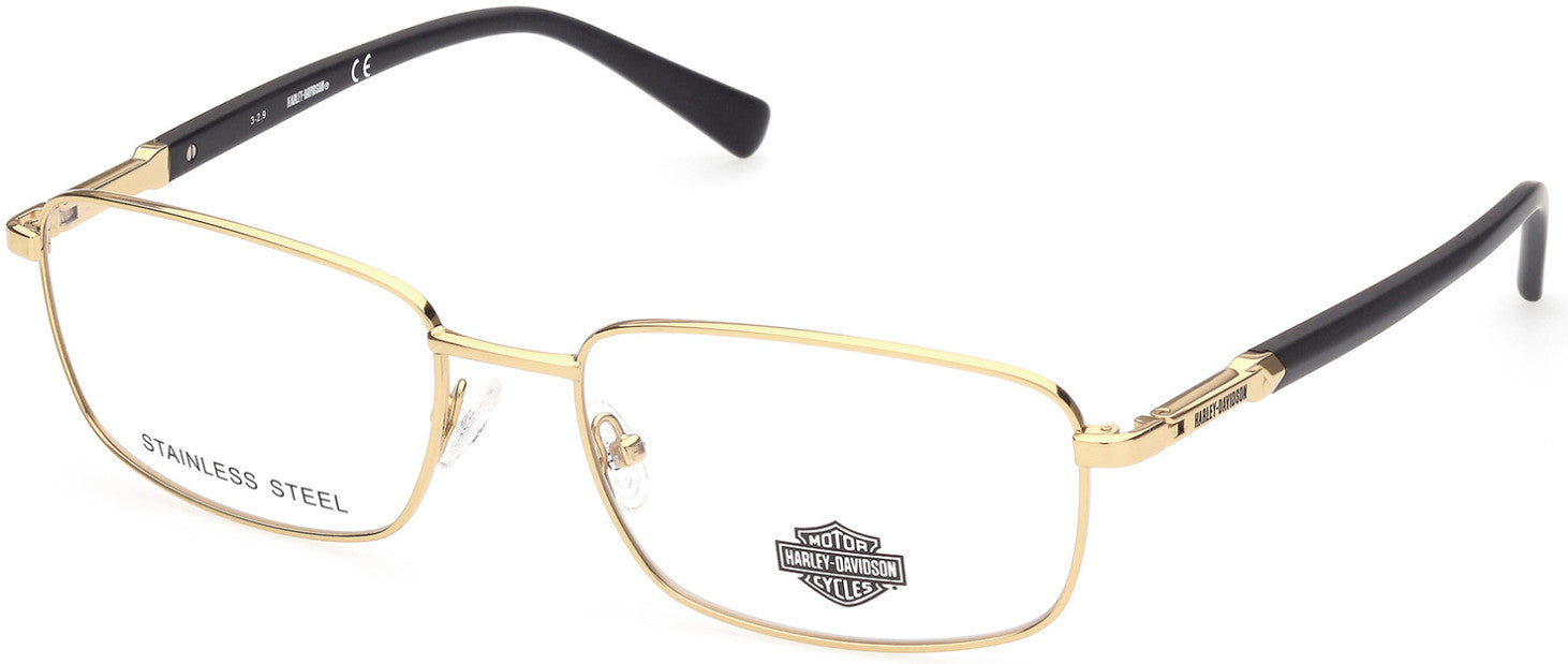 Harley-Davidson HD0826 Rectangular Eyeglasses 032-032 - Pale Gold