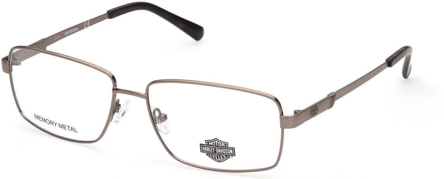 Harley-Davidson HD0855 Rectangular Eyeglasses 045-045 - Shiny Light Brown