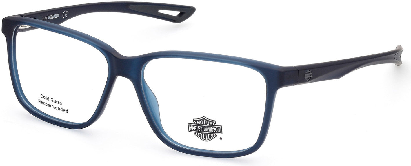 Harley-Davidson HD0879 Square Eyeglasses 091-091 - Matte Blue