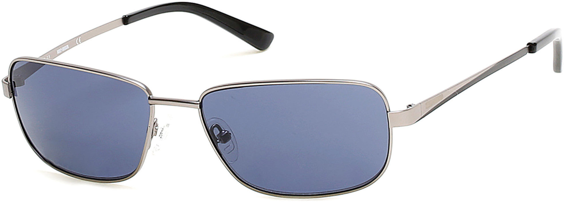 Harley-Davidson HD0909X Geometric Sunglasses 09V-09V - Matte Gunmetal  / Blue