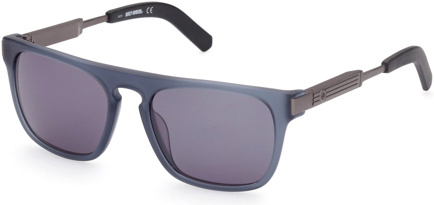 Harley-Davidson HD1004X Square Sunglasses 09A-09A - Matte Gunmetal  / Smoke