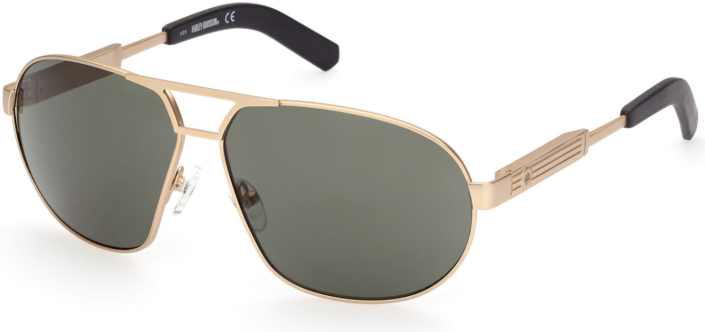 Harley-Davidson HD1005X Pilot Sunglasses 32N-32N - Gold / Green