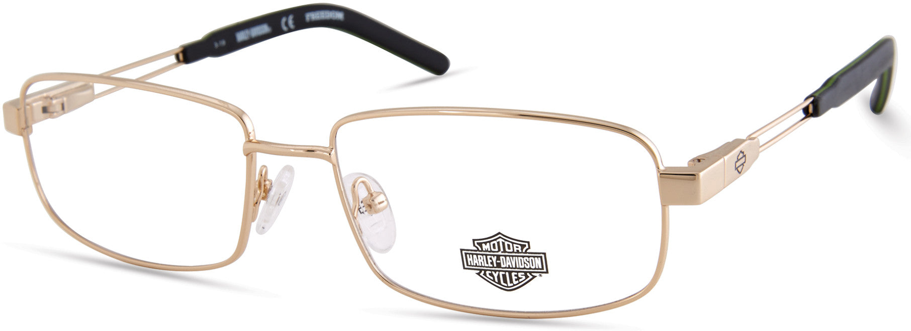 Harley-Davidson HD9000 Rectangular Eyeglasses 032-032 - Pale Gold
