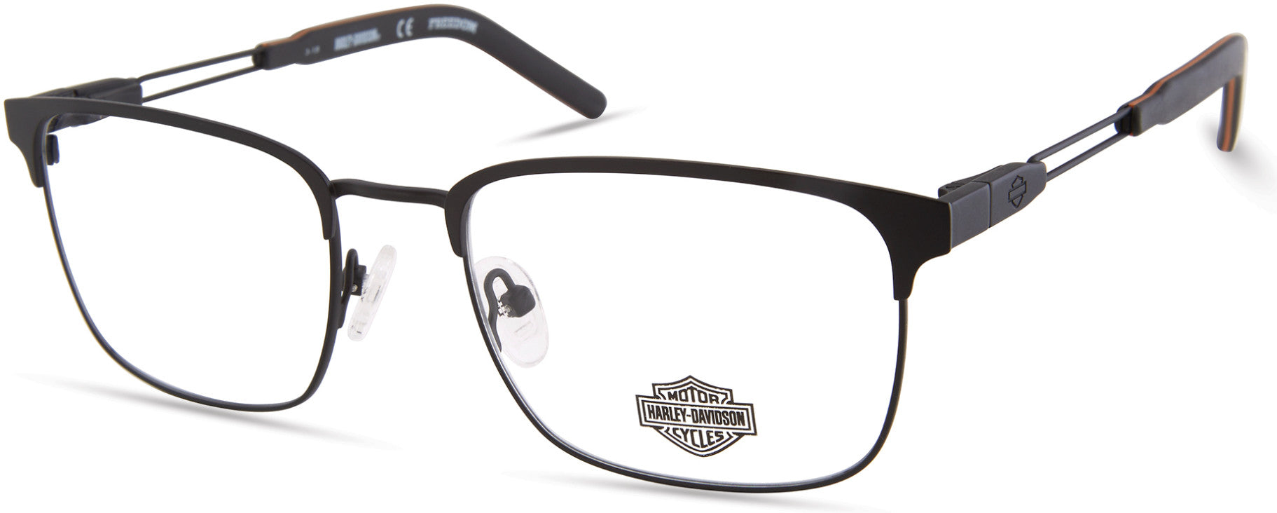 Harley-Davidson HD9001 Rectangular Eyeglasses 002-002 - Matte Black