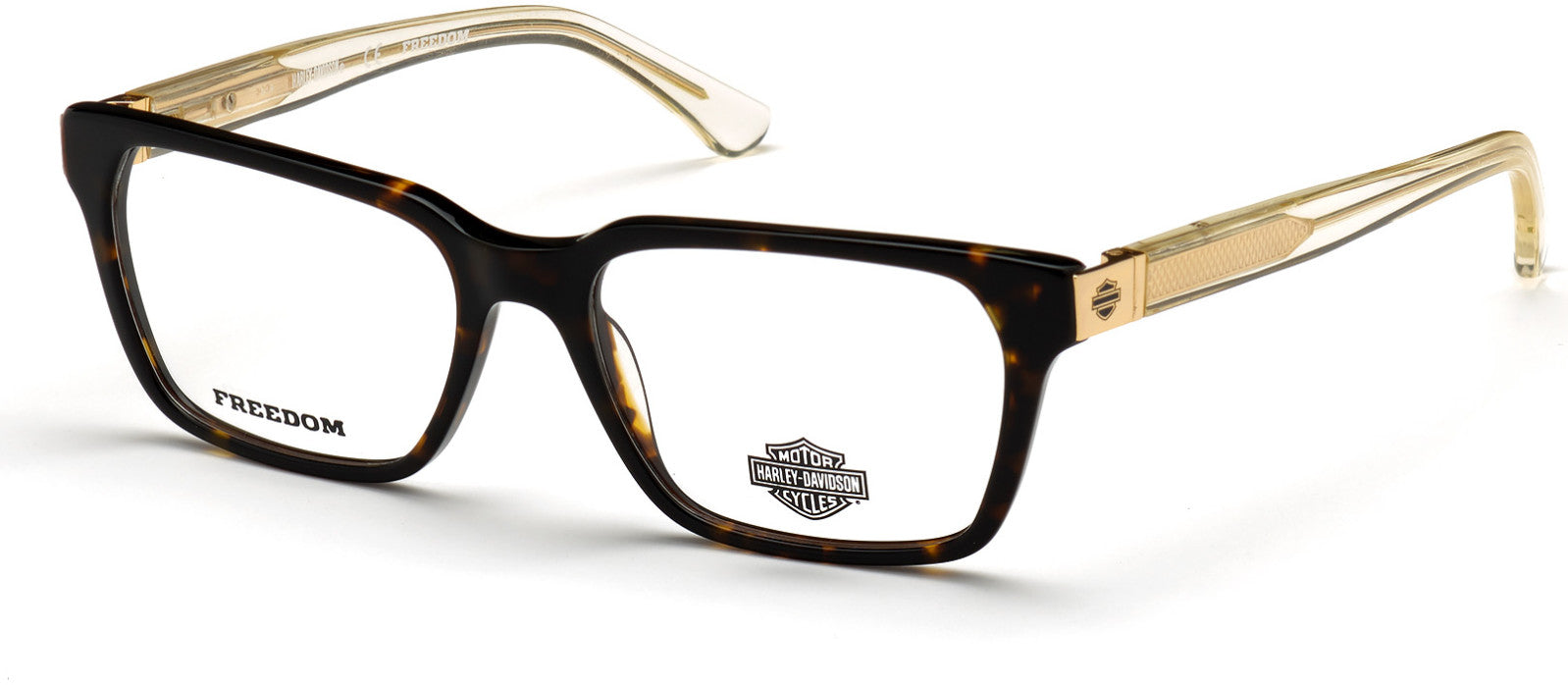 Harley-Davidson HD9002 Rectangular Eyeglasses 052-052 - Dark Havana
